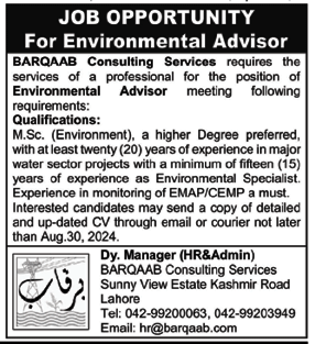Job Opportunities at Barqaab Consulting Services
