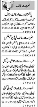 Call Operator and Security Guard Job opportunities