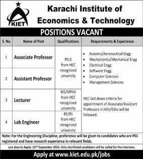 Karachi Institute of Economics Job Opportunities
