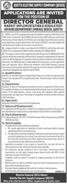 Latest-Quetta-Electric-Supply-Company-QESCO-Management-Posts-Quetta