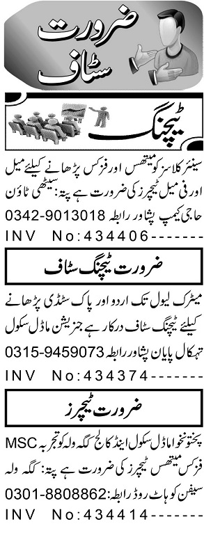 Physics and Mathematics Teachers Job Openings