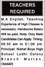 Teaching Job Opportunities