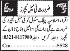 Teaching Opportunities at Iqra Islamic High School Quetta 2024
