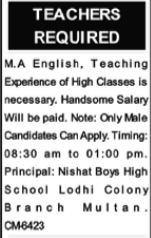 Teaching Job Opportunities