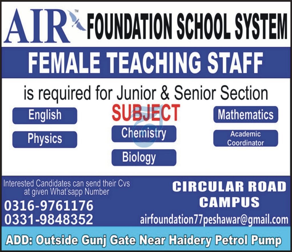 Teaching Staff Opportunities at Air Foundation School System