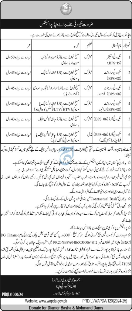 Water and Power Development Authority (WAPDA) job opportunities