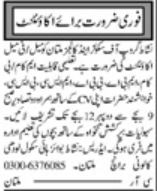 "Latest Accounting Positions at Nishat Boys High School Multan 2024"
